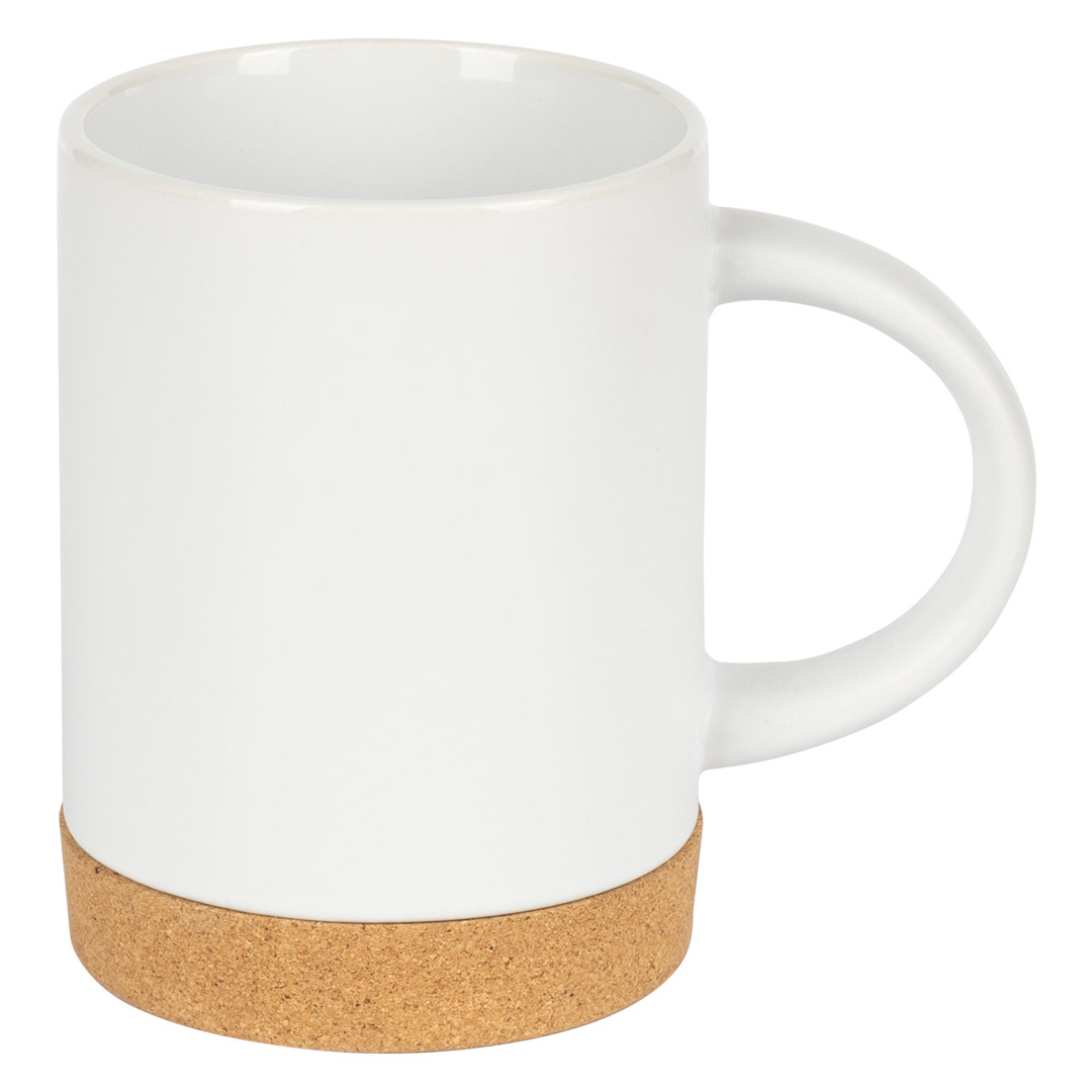 Stoneware sublimation mug with cork bottom, 300 ml