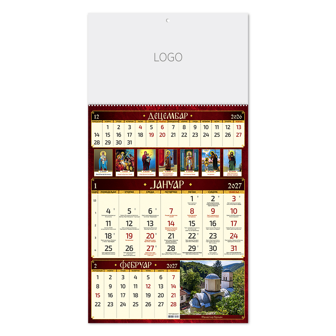 Wandkalender , 12 Seiten, Format A3